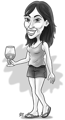 caricatura personalizada individual en blanco y negro